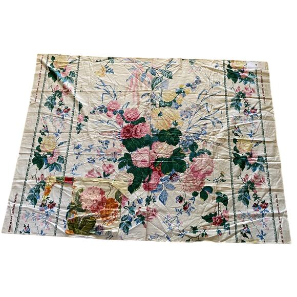 Lee Jofa "Floral Bouquet and Border" fabric flowers  swatch light weight 40” - Picture 1 of 7